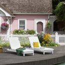 Set 2 Lettini Prendisole in Acciaio con Cuscino Bianco 