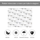 Set 2 Lettini Prendisole in Acciaio con Cuscino Bianco 