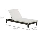 Set 2 Lettini Prendisole in Acciaio Marrone con Cuscino Crema 