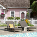 Set 2 Lettini Prendisole in Acciaio con Cuscino Grigio 