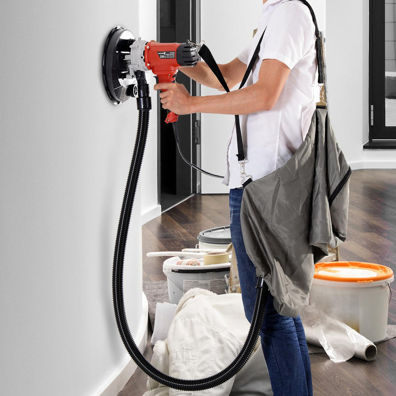 Levigatrice Elettrica da Muro 1200W con Aspiratore Velocità Regolabile Rosso e nero 
