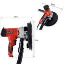 Levigatrice Elettrica da Muro 1200W con Aspiratore Velocità Regolabile Rosso e nero 