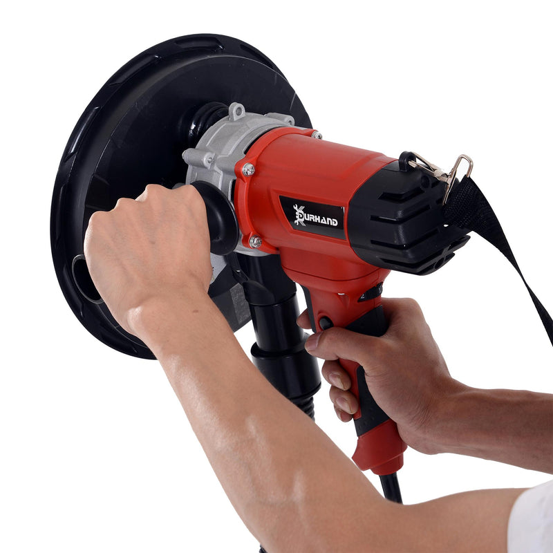 Levigatrice Elettrica da Muro 1200W con Aspiratore Velocità Regolabile Rosso e nero 