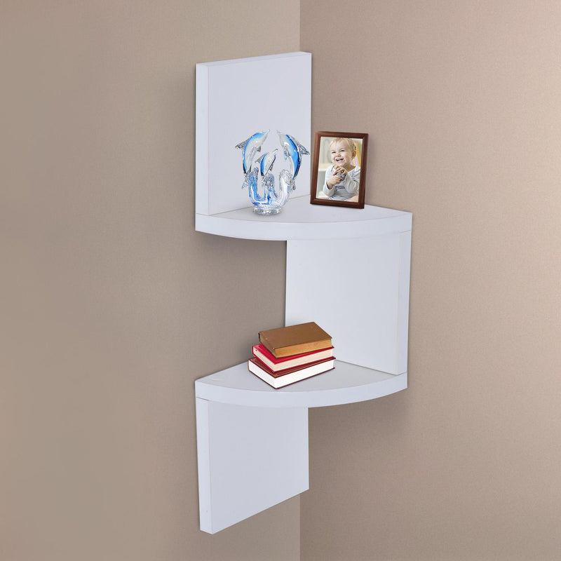 Libreria Moderna con Mensole da Parete in Legno MDF Bianco 16x16x50 cm 