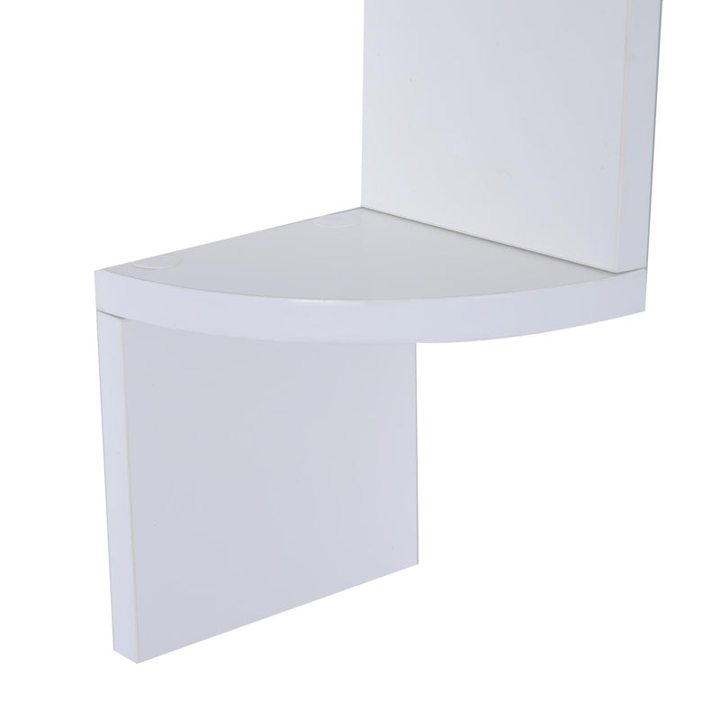Libreria Moderna con Mensole da Parete in Legno MDF Bianco 16x16x50 cm 