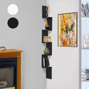 Libreria da Parete con Mensole in Legno MDF Nero 12x12x120 cm 