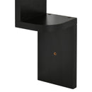Libreria da Parete con Mensole in Legno MDF Nero 12x12x120 cm 