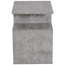 Mobiletto Libreria a 3 livelli in Legno Grigio Effetto Cemento 45x40x55 cm 