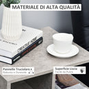 Mobiletto Libreria a 3 livelli in Legno Grigio Effetto Cemento 45x40x55 cm 