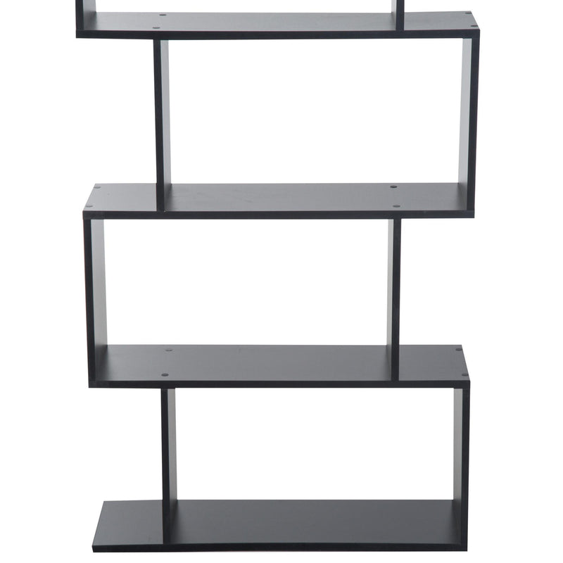 Libreria Design Moderno in Legno con 6 Ripiani Nero 80x23x192 cm 