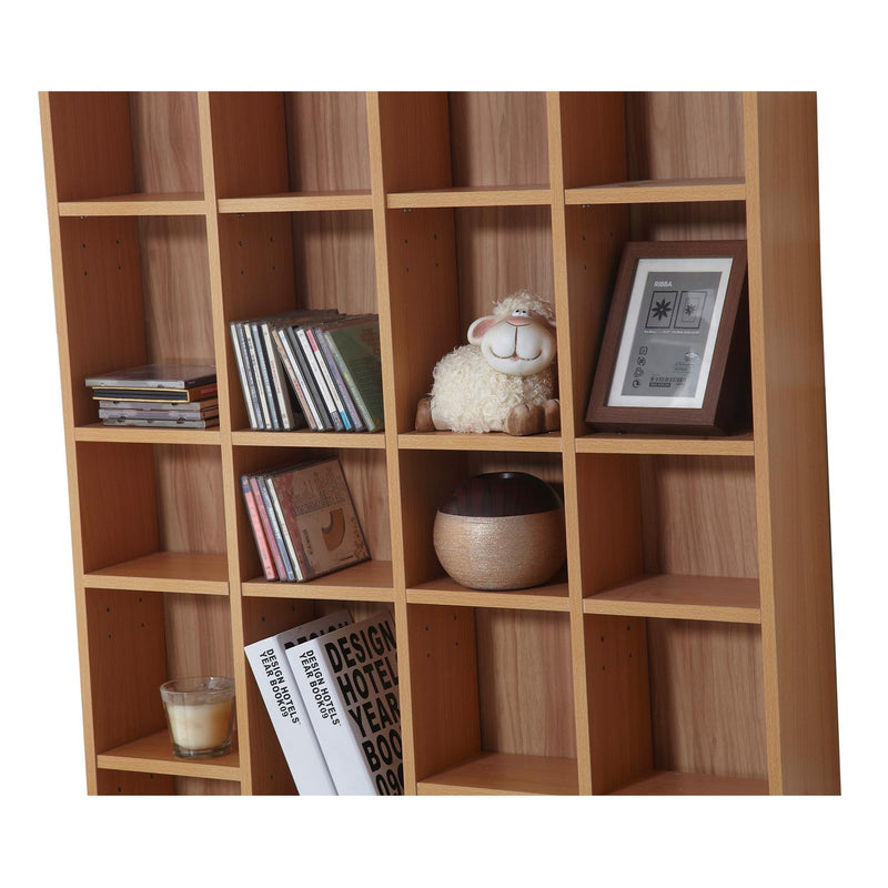 Mobile Libreria 24 Scomparti Legno naturale 130.5x89x20 cm 