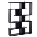 Mobile a Scaffali Libreria 5 Livelli in Legno Nero 120x28.6x160 cm 