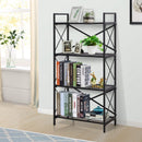 Libreria Scaffale Versatile a 4 Ripiani Stile Industriale Nero 80x40x160 cm 