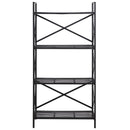 Libreria Scaffale Versatile a 4 Ripiani Stile Industriale Nero 80x40x160 cm 
