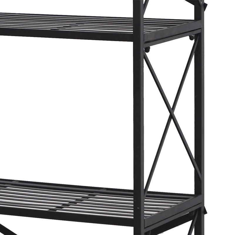 Libreria Scaffale Versatile a 4 Ripiani Stile Industriale Nero 80x40x160 cm 