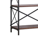 Libreria Scaffalatura a 4 Ripiani in Acciaio e Legno 80x40x160 cm 