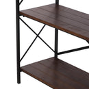 Libreria Scaffalatura a 4 Ripiani in Acciaio e Legno 80x40x160 cm 