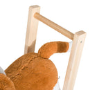 Cane Cavalcabile per Bambini con Suoni in Legno e Peluche 