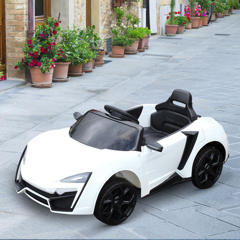 Macchina Elettrica per Bambini 6V Sportiva Bianca 