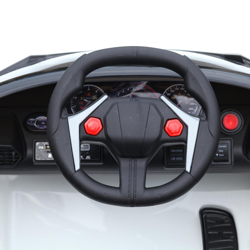 Macchina Elettrica per Bambini 6V Sportiva Bianca 