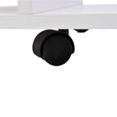 Mobile TV in Legno con Ruote Bianco 80x40x40 cm 