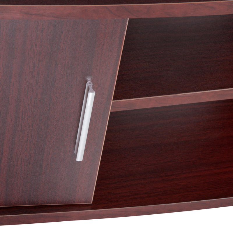 Mobile TV Classico in Legno con 2 ripiani Marrone 120x39.5x52 cm 