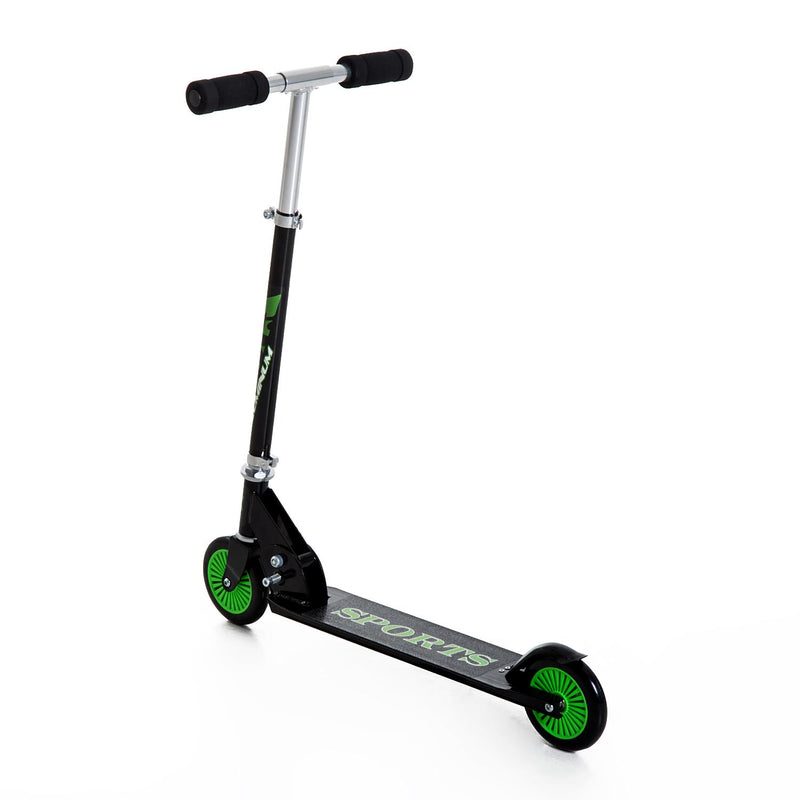 Monopattino per Bambini Pieghevole in Alluminio Nero e Verde 