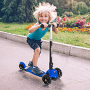 Monopattino per Bambini con 3 Ruote in Alluminio Fluo e Freno Blu 