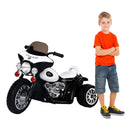 Moto Elettrica Polizia per Bambini 6V Police Nera 