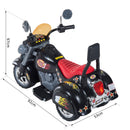 Moto Elettrica per Bambini 6V Chopper Nera 
