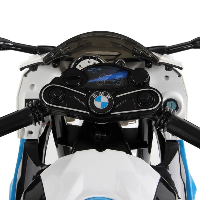 Moto Elettrica per Bambini 12V con Licenza BMW RR Nero e Blu