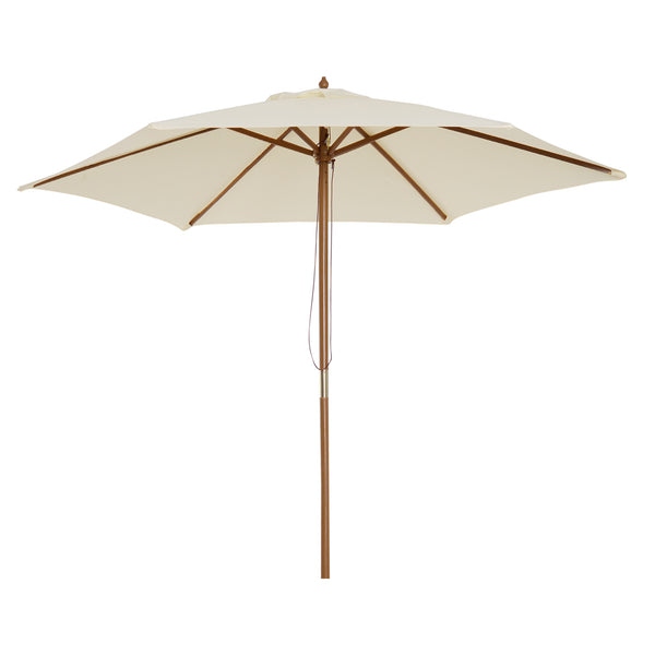 online Parasol de jardin 2,5x2,5 m Mât Ø38 mm en Bois Crème
