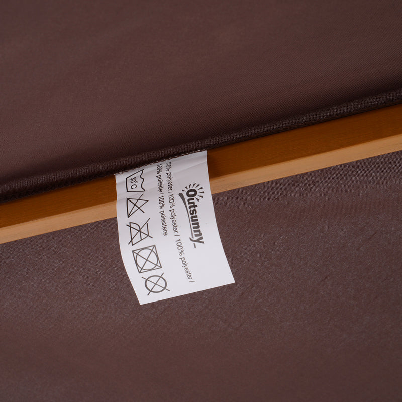 Ombrellone da Giardino Ø2.5 m Palo Ø38 mm in Legno Marrone 