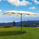 Ombrellone da Giardino 4.6x2.4 cm Palo Ø48 mm in Acciaio Crema 