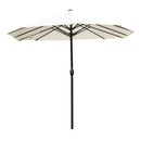 Ombrellone da Giardino 4.6x2.4 cm Palo Ø48 mm in Acciaio Crema 