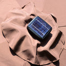 Ombrellone da Giardino Ø2.74 m Palo Ø38 mm in Acciaio con LED Marrone 