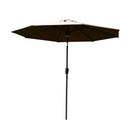 Ombrellone da Giardino Ø2.74 m Palo Ø38 mm in Acciaio con LED Marrone 