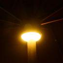 Ombrellone da Giardino Ø2.74 m Palo Ø38 mm in Acciaio con LED Marrone 