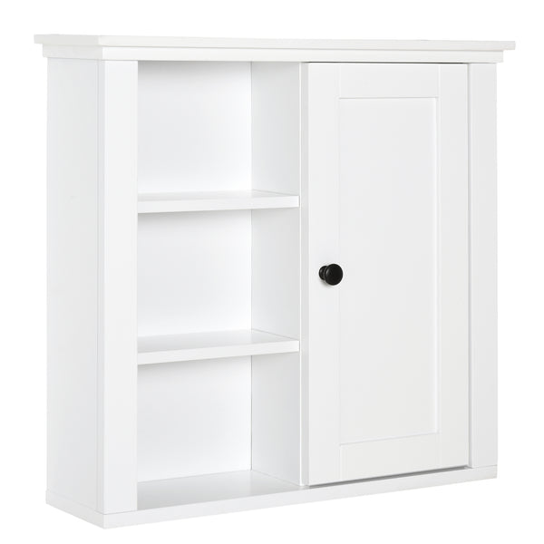 Armoire Murale Gain de Place 4 Portes Étagères en Bois Blanc 53x14,5x50,5 cm online