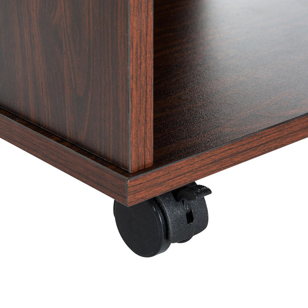 prezzo Meuble Gain de Place Polyvalent sur Roulettes avec 4 Étagères Marron 50x47,5x84 cm