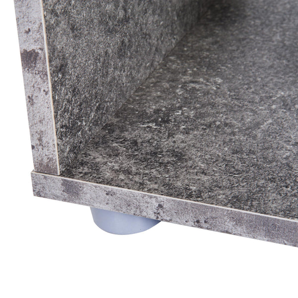 acquista Meuble de cuisine peu encombrant en bois gris et blanc 100x39,5x104 cm