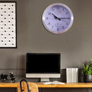 Orologio da Parete Movimento Silenzioso con Termometro e Barometro Argento Ø24.8x4.2 cm 