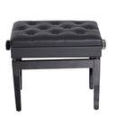 Panca Sgabello per Pianoforte con vano portaoggetti altezza regolabile 54.5x33x48-58 cm Nero 