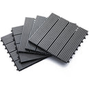 Pavimentazione da Esterno Incastrabile Piastrelle da Giardino 11 Mattonelle 30x30x2.2 cm Grigio 