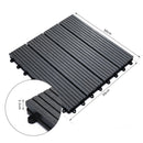 Pavimentazione da Esterno Incastrabile Piastrelle da Giardino 11 Mattonelle 30x30x2.2 cm Grigio 