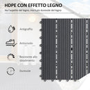 Pavimentazione da Esterno Incastrabile Piastrelle da Giardino 11 Mattonelle 30x30x2.2 cm Grigio 