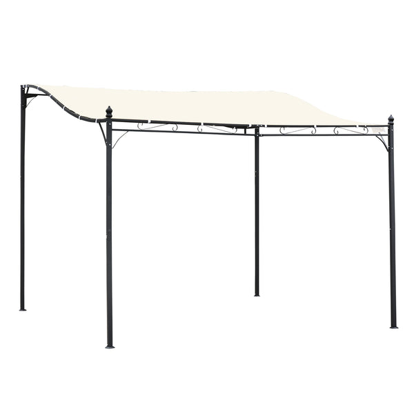 Pergola de jardin 2,97x2,97m en métal crème sconto