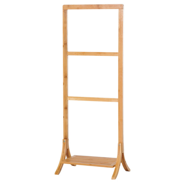 acquista Porte-serviette avec 3 bras en bambou naturel 40,5x28x104 cm
