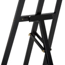 Cavalletto per Pittura in Legno con Altezza e Inclinazione Regolabili Nero 46x60x140 cm 