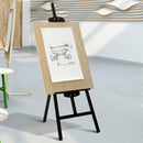 Cavalletto per Pittura in Legno con Altezza e Inclinazione Regolabili Nero 46x60x140 cm 